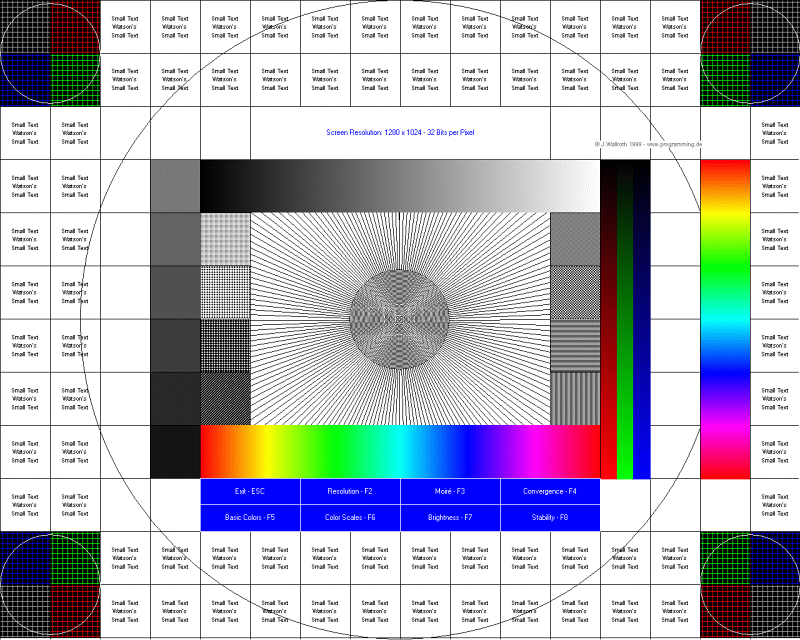 Monitor Color Calibration Test Image